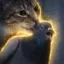 Cat Licking Anxious Pigeon icon