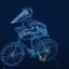 pelican on bike icon