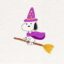 flying snoopy witch icon